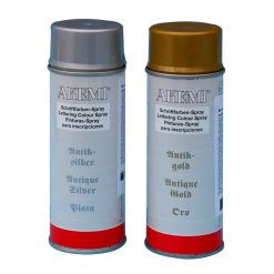 Akemi spray antik. Akemi spray - farba na písmenká - antické striebro/zlato/čierna.