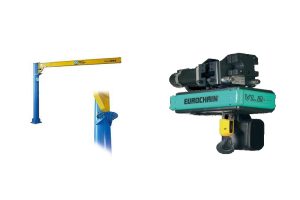 Stĺpový žeriav s konzolovým ramenom CIT + elektrický reťazový kladkostroj VERLINDE model. VL2 504 b1/CHD.