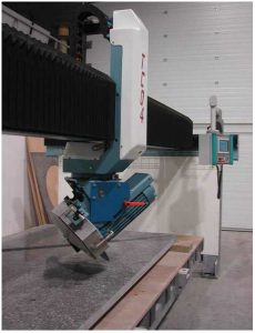 PÍLA NA POZINKOVANOM RÁME (bez základov) THIBAUT CNC - TYP TC04 NUMERIC. Zákazník: Kamenárstvo Maniš, s.r.o.