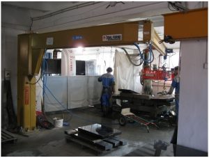 STĹPOVÝ KĹBOVÝ RAMENNÝ ŽERIAV DAL FORNO A VÁKUOVÁ PRÍSAVKA. Zákazník: Kamenárstvo Klieštik, s.r.o.