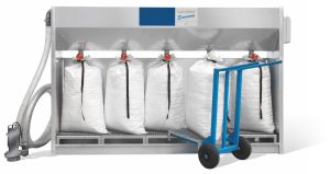 Vrecová čistička. Ručný alebo poloautomatický dehydrátor kalu.