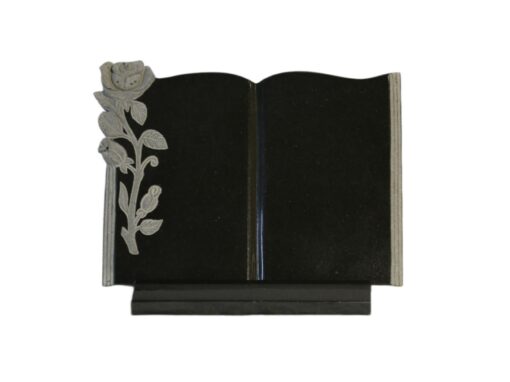 Náhrobný epitaf – kniha, ruža IT213545, 35×45 cm